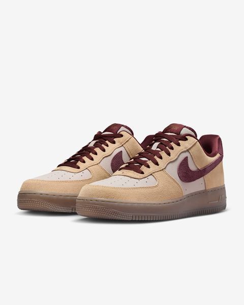 Оригінальні кросівки Nike Air Force 1 '07 Premium "Linen/Moon Particle/Mink Brown/Burgundy Crush" (IQ3408-286) IQ3408-286 фото