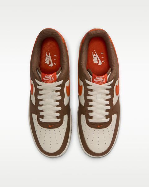 Оригінальні чоловічі кросівки Nike Air Force 1 '07 "Mosswood Brown/Coconut Milk/Campfire Orange" (IO7545-221) IO7545-221 фото