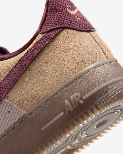 Оригінальні кросівки Nike Air Force 1 '07 Premium "Linen/Moon Particle/Mink Brown/Burgundy Crush" (IQ3408-286) IQ3408-286 фото