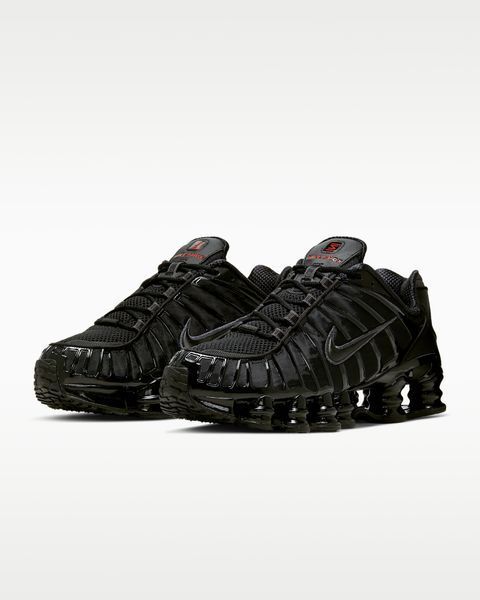 Оригінальні чоловічі кросівки Nike Shox TL "Black/Metallic Hematite/Max Orange" (AV3595-002) AV3595-002 фото