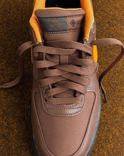 Оригинальные мужские кроссовки Nike Air Force 1 Low GORE-TEX "Fauna Brown/Sequoia/Black/Bright Ceramic" (CK2630-201) CK2630-201 фото