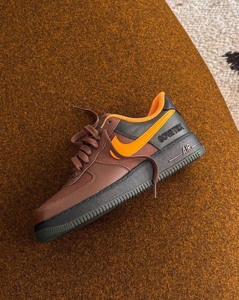 Оригинальные мужские кроссовки Nike Air Force 1 Low GORE-TEX "Fauna Brown/Sequoia/Black/Bright Ceramic" (CK2630-201) CK2630-201 фото