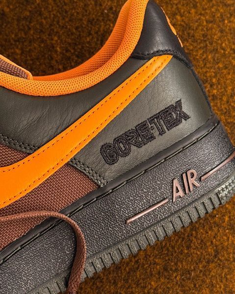 Оригинальные мужские кроссовки Nike Air Force 1 Low GORE-TEX "Fauna Brown/Sequoia/Black/Bright Ceramic" (CK2630-201) CK2630-201 фото