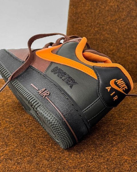 Оригинальные мужские кроссовки Nike Air Force 1 Low GORE-TEX "Fauna Brown/Sequoia/Black/Bright Ceramic" (CK2630-201) CK2630-201 фото