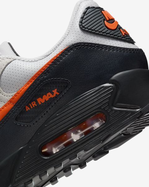 Оригінальні чоловічі кросівки Nike Air Max 90 "Vast Grey/Anthracite/White/Safety Orange" (IF0670-003) IF0670-003 фото