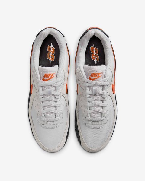 Оригінальні чоловічі кросівки Nike Air Max 90 "Vast Grey/Anthracite/White/Safety Orange" (IF0670-003) IF0670-003 фото