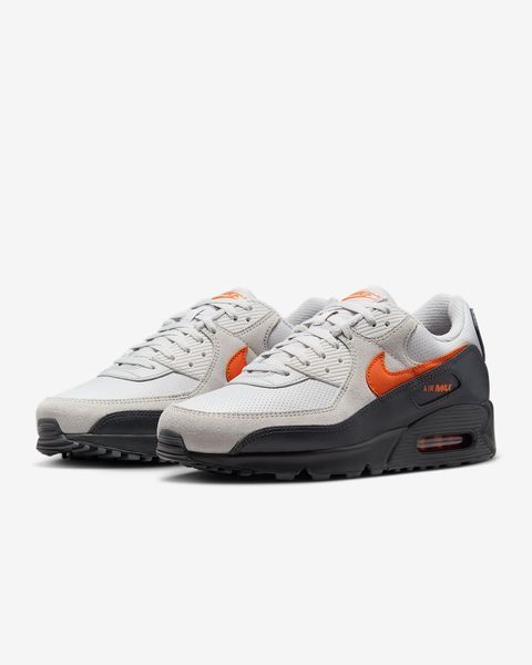 Оригінальні чоловічі кросівки Nike Air Max 90 "Vast Grey/Anthracite/White/Safety Orange" (IF0670-003) IF0670-003 фото