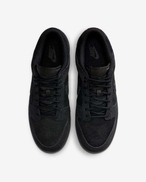 Оригінальні чоловічі кросівки Nike Dunk Low Retro SE "Black/Black/Black" (IB6651-001) IB6651-001 фото