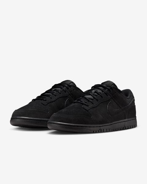 Оригінальні чоловічі кросівки Nike Dunk Low Retro SE "Black/Black/Black" (IB6651-001) IB6651-001 фото