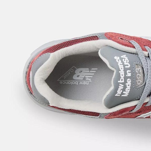 Оригинальные кроссовки New Balance 993 Made in USA "Classic Crimson / White / Grey" (U993BU) U993BU фото