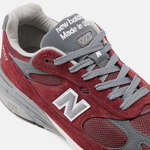 Оригинальные кроссовки New Balance 993 Made in USA "Classic Crimson / White / Grey" (U993BU) U993BU фото