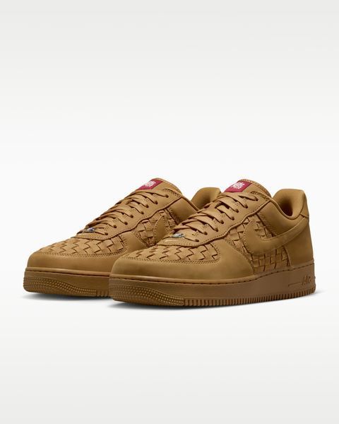Оригінальні чоловічі кросівки Nike Air Force 1 Low Retro Premium "Wheat/Sail/Team Red" (IM5755-700) IM5755-700 фото