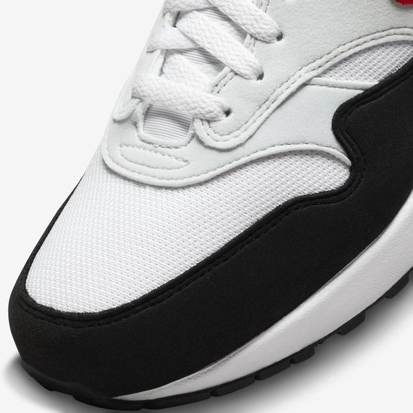 Оригинальные мужские кроссовки Nike Air Max 1 "White / Pure Platinum / Black / University Red" (FD9082-101) FD9082-101 фото