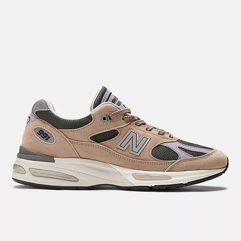 Оригінальні кросівки New Balance 991v2 Made in UK "Cement/Douglas Fir/Lavender Gray" (U991DL2) U991DL2 фото