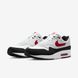 Оригінальні чоловічі кросівки Nike Air Max 1 "White / Pure Platinum / Black / University Red" (FD9082-101) FD9082-101 фото 2