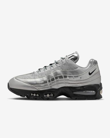 Оригинальные мужские кроссовки Nike Air Max 95 Big Bubble "Metallic Silver/Black/University Red/Black" (IB6830-002) IB6830-002 фото