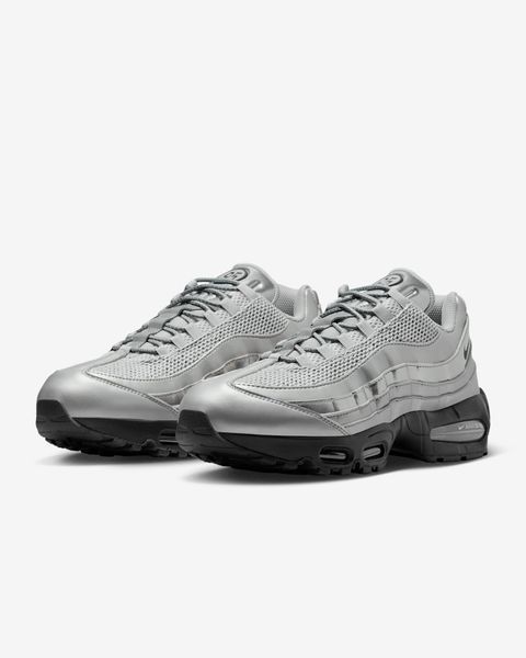 Оригинальные мужские кроссовки Nike Air Max 95 Big Bubble "Metallic Silver/Black/University Red/Black" (IB6830-002) IB6830-002 фото