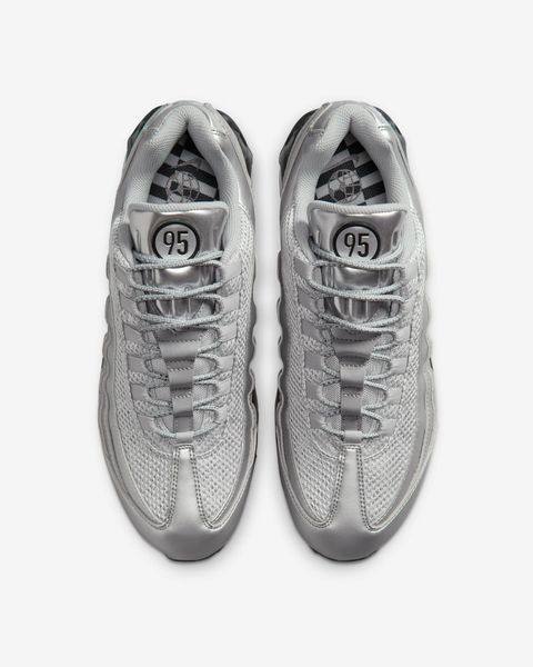 Оригинальные мужские кроссовки Nike Air Max 95 Big Bubble "Metallic Silver/Black/University Red/Black" (IB6830-002) IB6830-002 фото