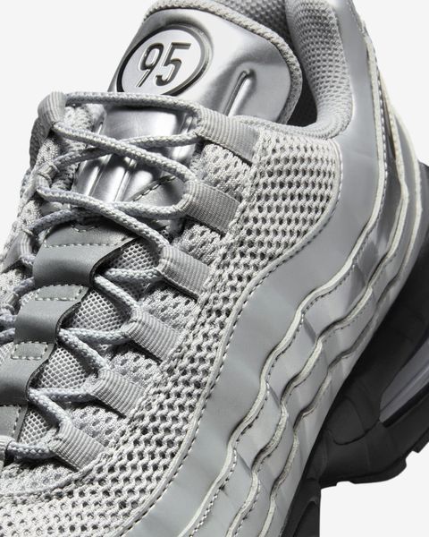 Оригинальные мужские кроссовки Nike Air Max 95 Big Bubble "Metallic Silver/Black/University Red/Black" (IB6830-002) IB6830-002 фото