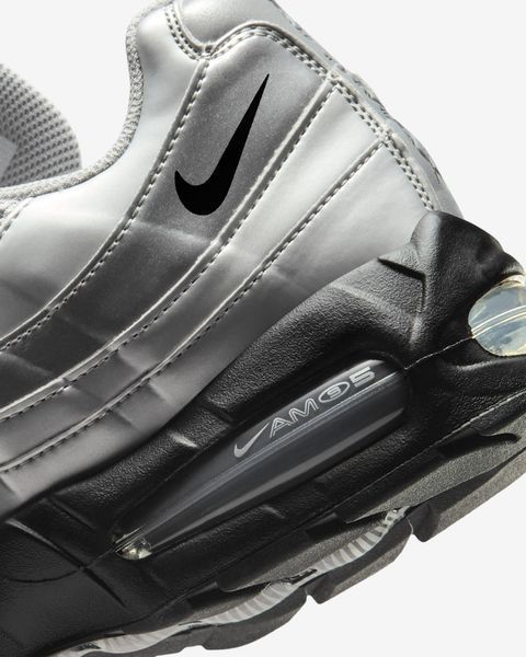 Оригинальные мужские кроссовки Nike Air Max 95 Big Bubble "Metallic Silver/Black/University Red/Black" (IB6830-002) IB6830-002 фото