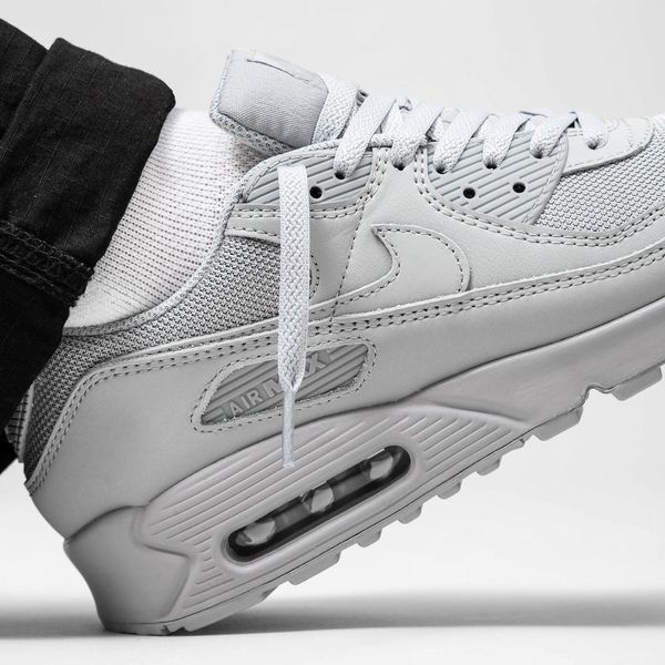 Оригинальные мужские кроссовки Nike Air Max 90 "Wolf Grey / Black / White" (CN8490-001) CN8490-001 фото