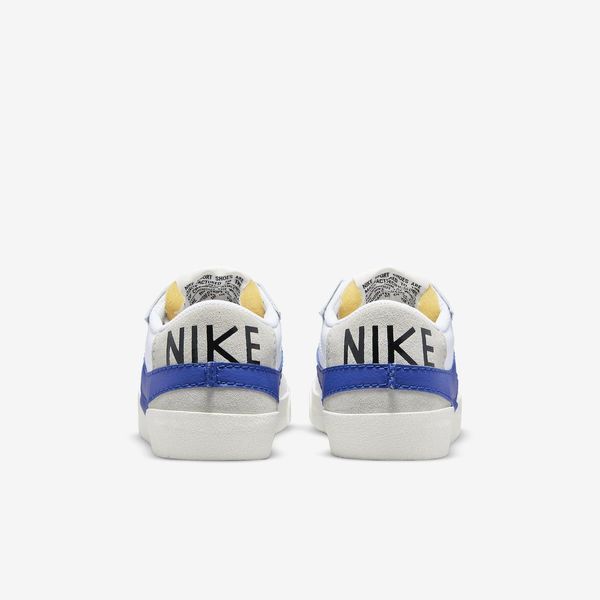 Оригінальні чоловічі кросівки Nike Blazer Low '77 Leather Jumbo "White / Old Royal / Light Bone" (DQ8768-100) DQ8768-100 фото