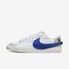 Оригінальні чоловічі кросівки Nike Blazer Low '77 Leather Jumbo "White / Old Royal / Light Bone" (DQ8768-100) DQ8768-100 фото 1