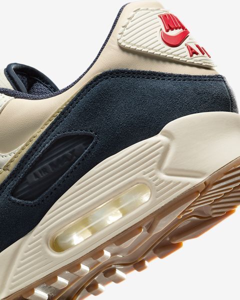 Оригінальні чоловічі кросівки Nike Air Max 90 Premium "Pale Ivory/Thunder Blue/Sail/Light Khaki" (IH4379-110) IH4379-110 фото