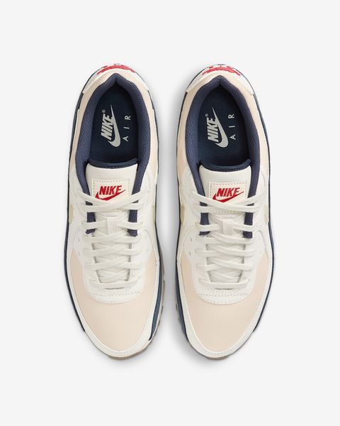 Оригінальні чоловічі кросівки Nike Air Max 90 Premium "Pale Ivory/Thunder Blue/Sail/Light Khaki" (IH4379-110) IH4379-110 фото