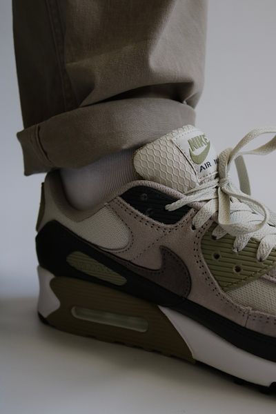 Оригинальные мужские кроссовки Nike Air Max 90 "Light Bone/Neutral Olive/College Grey/Cave Stone" (DM0029-011) DM0029-011 фото