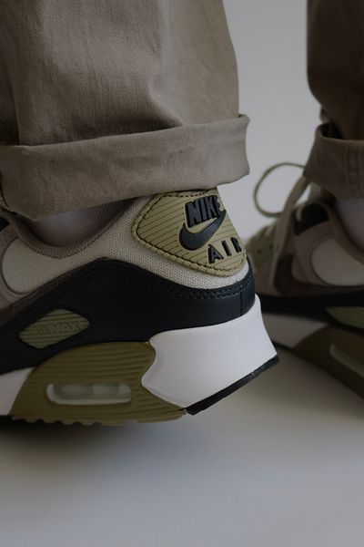 Оригинальные мужские кроссовки Nike Air Max 90 "Light Bone/Neutral Olive/College Grey/Cave Stone" (DM0029-011) DM0029-011 фото