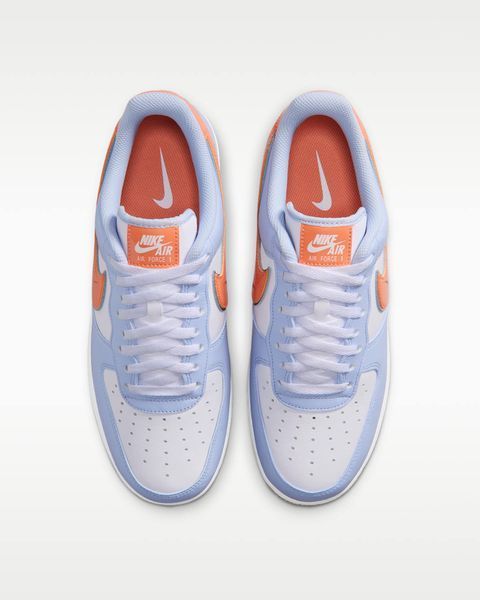Оригінальні кросівки Nike Air Force 1 '07 "Hydrogen Blue/White/Orange Frost" (IR1980-407) IR1980-407 фото