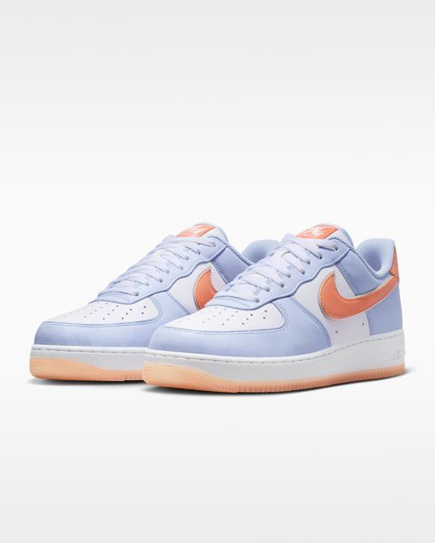 Оригінальні кросівки Nike Air Force 1 '07 "Hydrogen Blue/White/Orange Frost" (IR1980-407) IR1980-407 фото