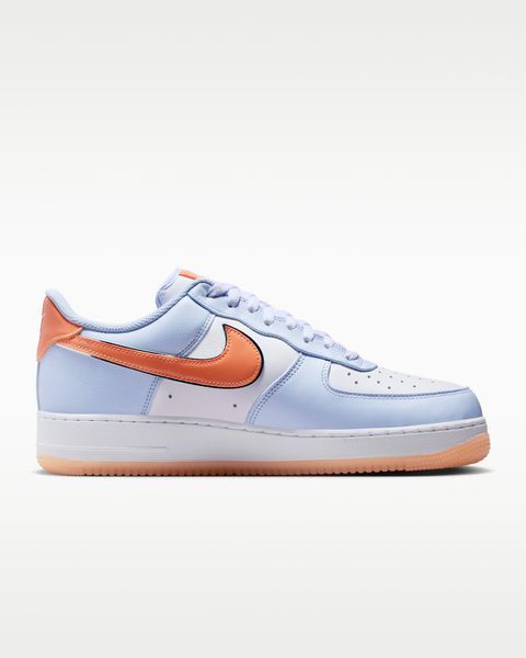 Оригінальні кросівки Nike Air Force 1 '07 "Hydrogen Blue/White/Orange Frost" (IR1980-407) IR1980-407 фото