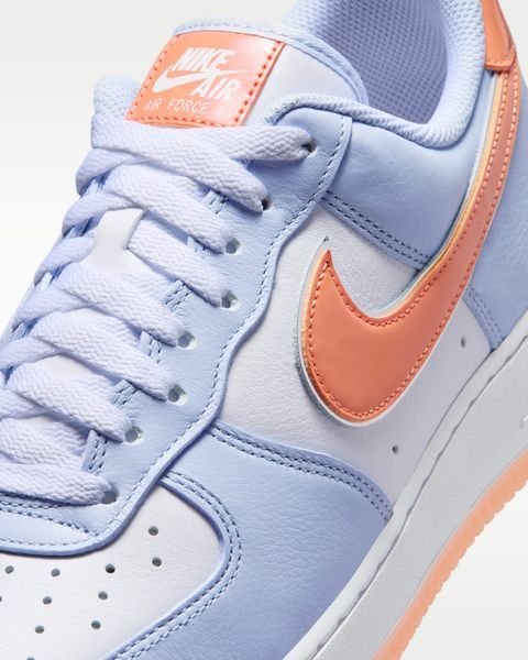 Оригінальні кросівки Nike Air Force 1 '07 "Hydrogen Blue/White/Orange Frost" (IR1980-407) IR1980-407 фото