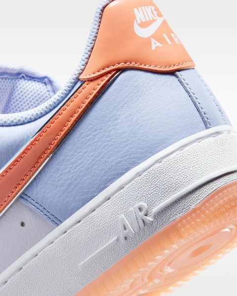 Оригінальні кросівки Nike Air Force 1 '07 "Hydrogen Blue/White/Orange Frost" (IR1980-407) IR1980-407 фото