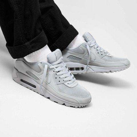 Оригінальні чоловічі кросівки Nike Air Max 90 "Wolf Grey / Black / White" (CN8490-001) CN8490-001 фото
