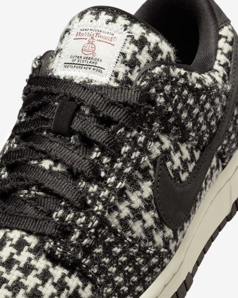 Оригінальні жіночі кросівки Nike Wmns x Harris Tweed Dunk Low "Black Phantom" (HQ5036-901) HQ5036-901 фото